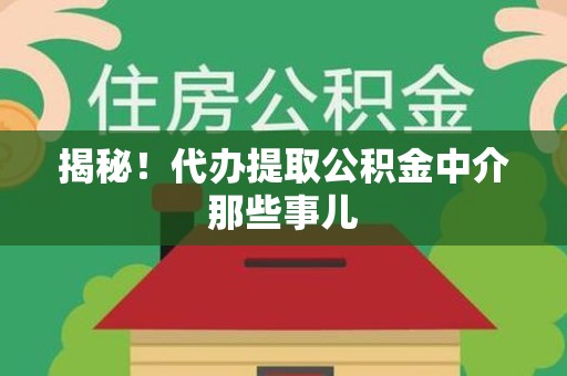 池州揭秘！代办提取公积金中介那些事儿